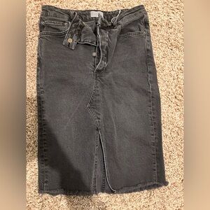 Boyish Charcoal Denim Skirt